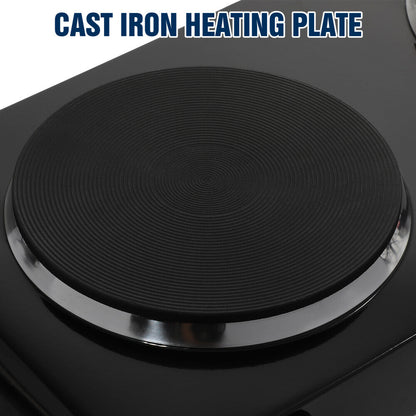 2000W Electric Cooker Double Hob Hot Plate Stove W Handle Table Hob Kitchen