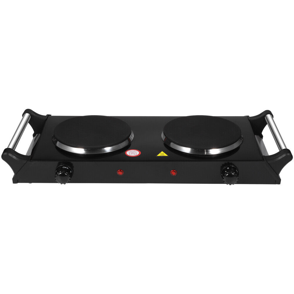 2000W Electric Cooker Double Hob Hot Plate Stove W Handle Table Hob Kitchen